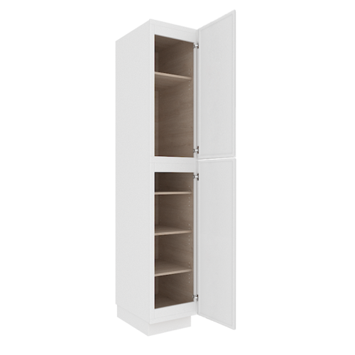 Ethereal White Micro Shaker Tall Pantry Cabinet with 2 Doors