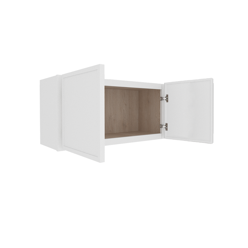 Ethereal White Micro Shaker Wall Cabinet with 2 Doors
