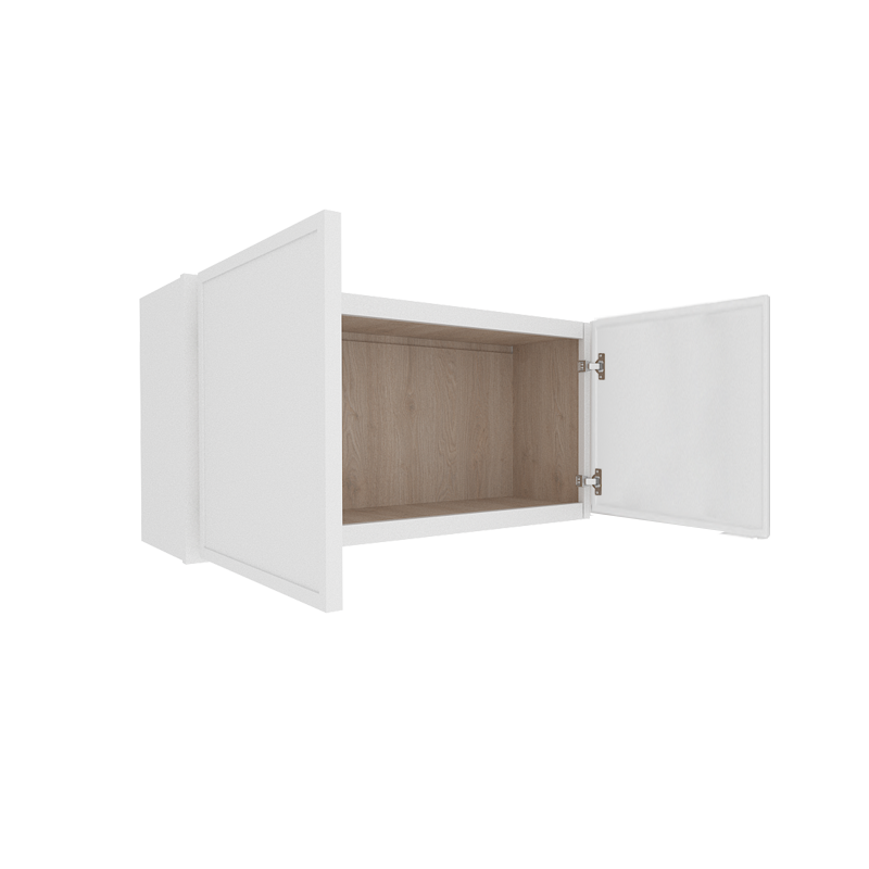 Ethereal White Micro Shaker Wall Cabinet with 2 Doors