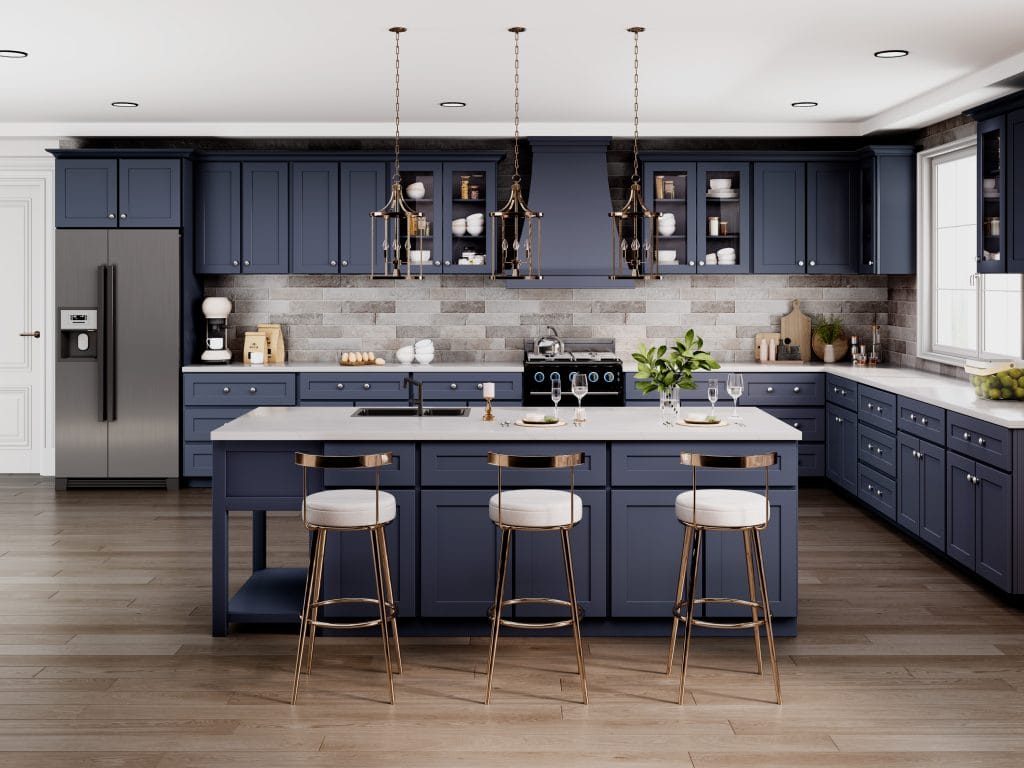 Imperial Shaker Midnight Blue Kitchen Cabinets Imperial Shaker Midnight Blue Kitchen Cabinets