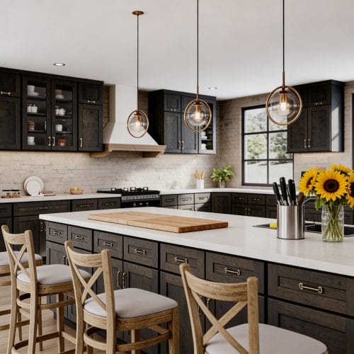 Modren Slate RTA Kitchen Cabinets 1