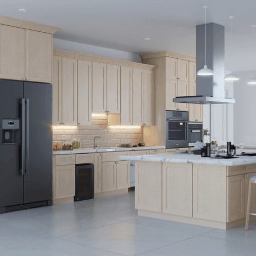 Noble Honey Wheat Shaker Kitchen Cabinets