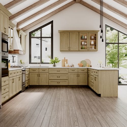 Noble Shaker Honey Wheat Kitchen Cabinets