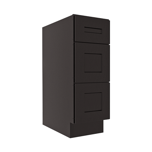 Refined Modern Slate Shaker Vanity Sink Base Cabinet with 3 Drawers