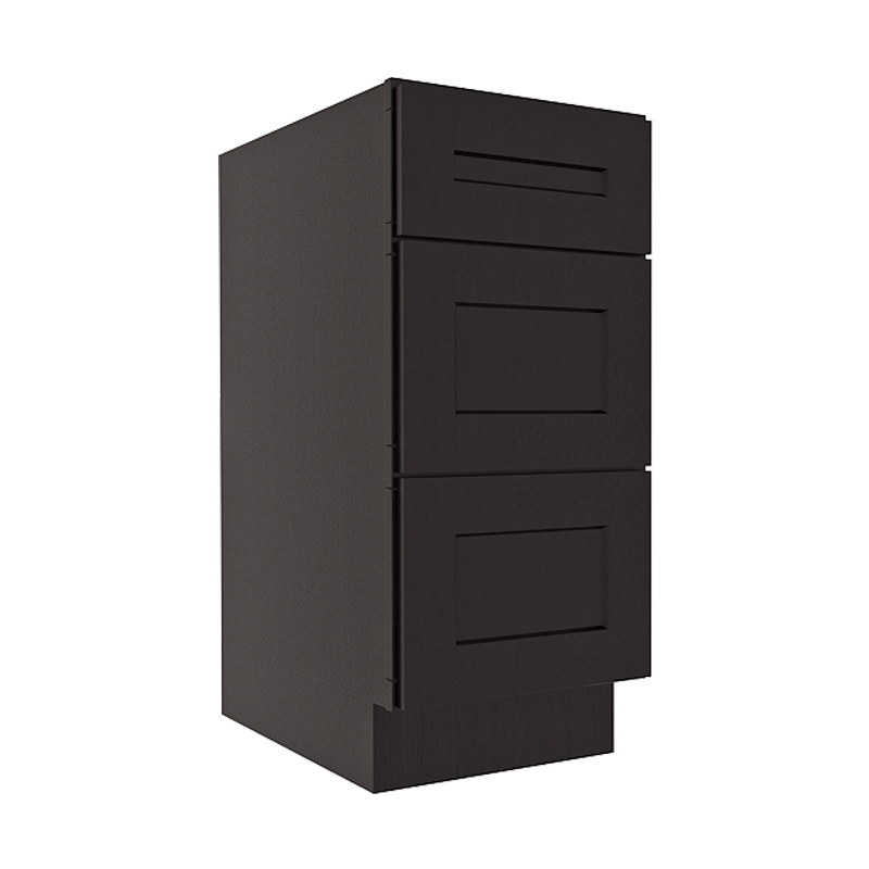 Refined Modern Slate Shaker Vanity Sink Base Cabinet with 3 Drawers