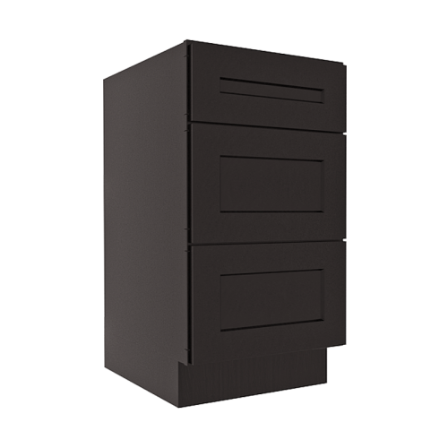 Refined Modern Slate Shaker Vanity Sink Base Cabinet with 3 Drawers