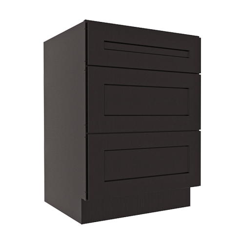 Refined Modern Slate Shaker Vanity Sink Base Cabinet with 3 Drawers