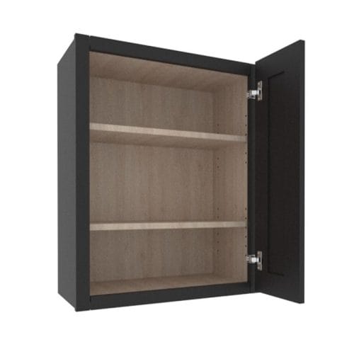 Sovereign Onyx Black Shaker Wall Cabinet with 1 Door
