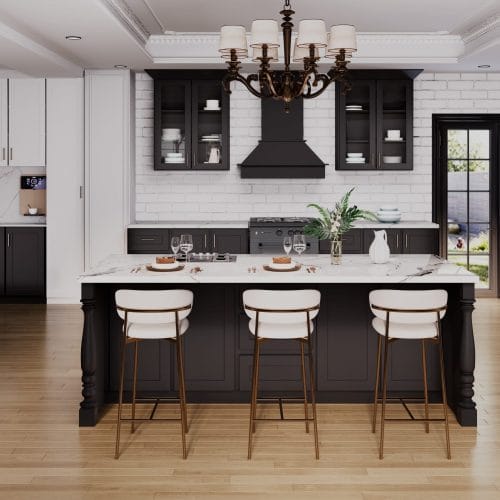 Onyx Black Shaker Kitchen Cabinets