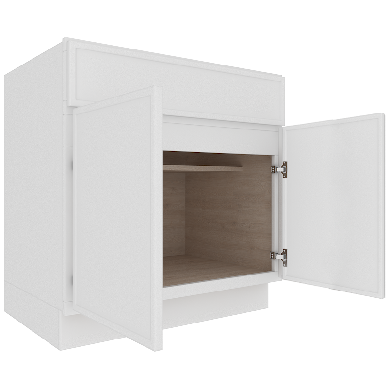 Ethereal White Micro Shaker Base Cabinet with 1 Door
