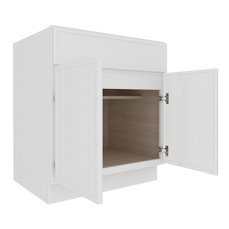 Ethereal White Micro Shaker Base Cabinet with 1 Door