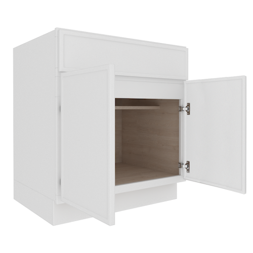 Ethereal White Micro Shaker Base Cabinet with 1 Door