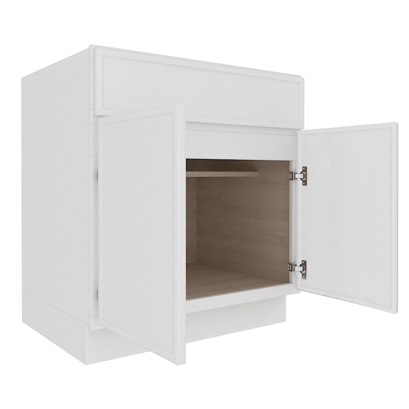 Ethereal White Micro Shaker Base Cabinet with 1 Door