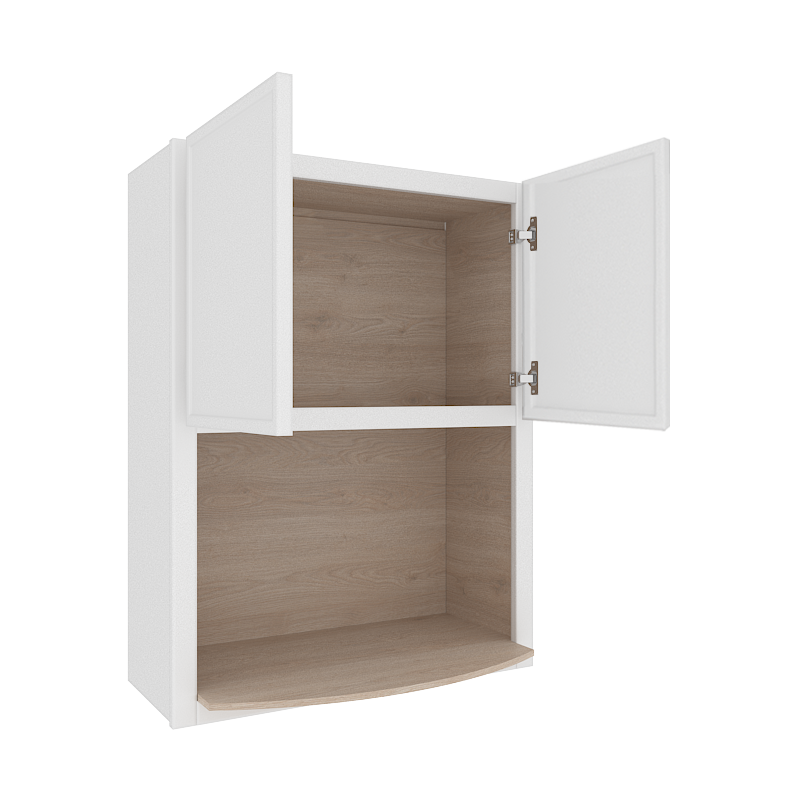 Ethereal White Micro Shaker Vanity Countertop Linen Cabinet