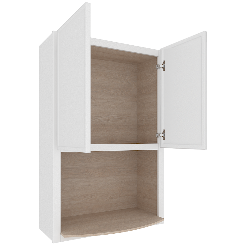 Ethereal White Micro Shaker Vanity Countertop Linen Cabinet