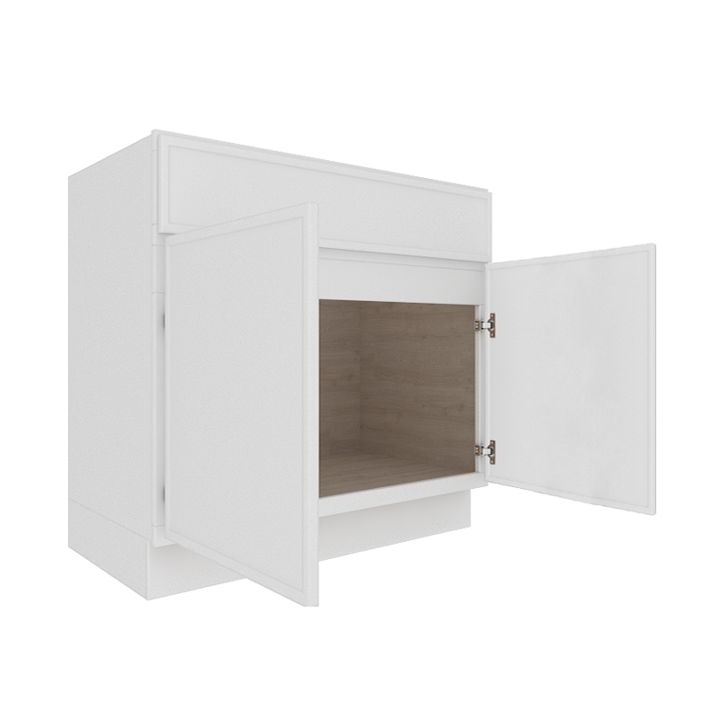Ethereal White Micro Shaker Vanity Countertop Linen Cabinet