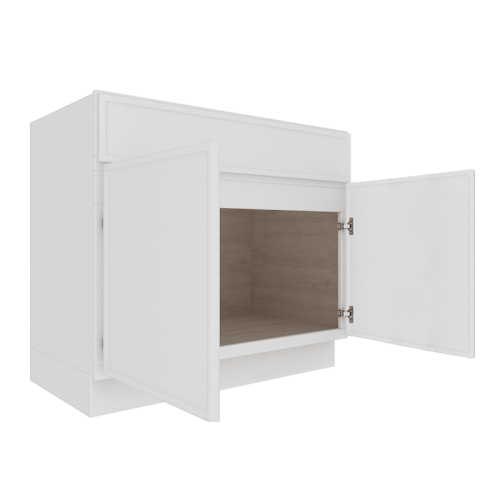 Ethereal White Micro Shaker Vanity Countertop Linen Cabinet