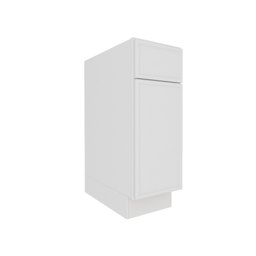 Ethereal White Micro Shaker Vanity Countertop Linen Cabinet