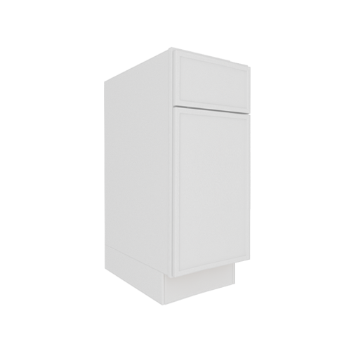 Ethereal White Micro Shaker Vanity Countertop Linen Cabinet