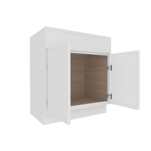 Ethereal White Micro Shaker Vanity Countertop Linen Cabinet