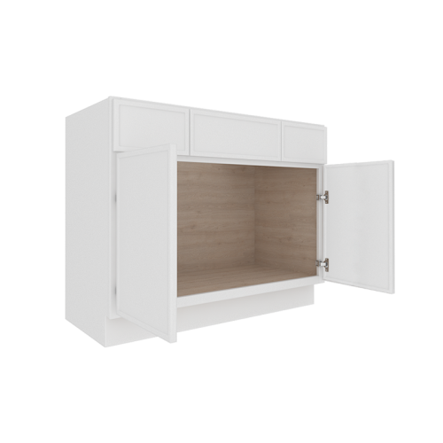 Ethereal White Micro Shaker Vanity Countertop Linen Cabinet