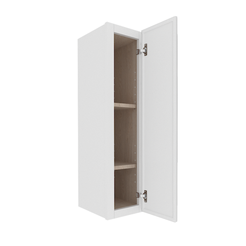 Ethereal White Micro Shaker Vanity Countertop Linen Cabinet