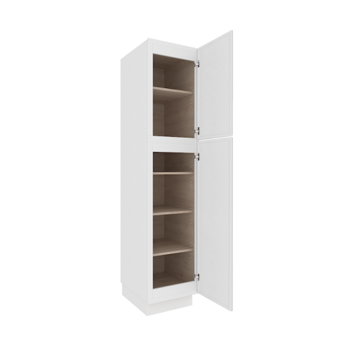 Ethereal White Micro Shaker Vanity Countertop Linen Cabinet