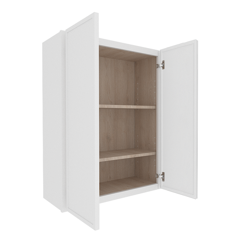 Ethereal White Micro Shaker Vanity Countertop Linen Cabinet