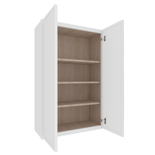 Ethereal White Micro Shaker Vanity Countertop Linen Cabinet