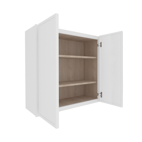 Ethereal White Micro Shaker Vanity Countertop Linen Cabinet