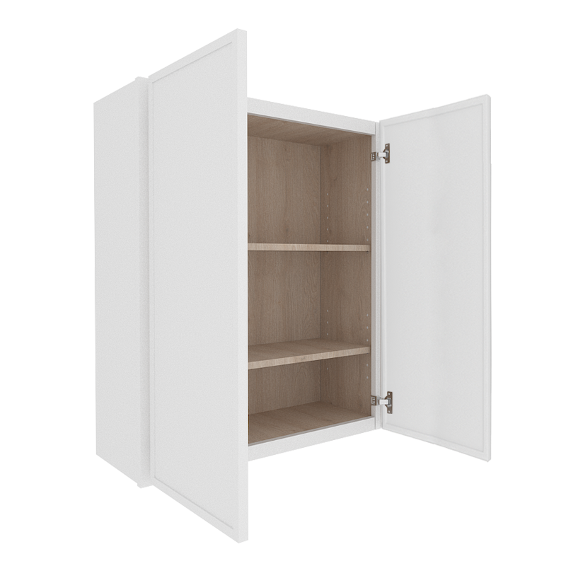 Ethereal White Micro Shaker Vanity Countertop Linen Cabinet