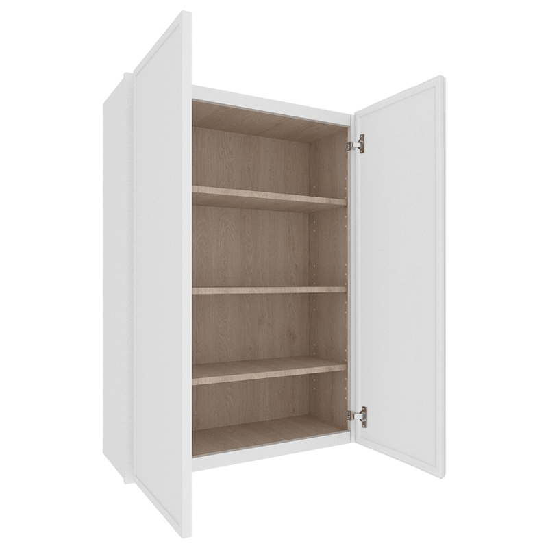 Ethereal White Micro Shaker Vanity Countertop Linen Cabinet