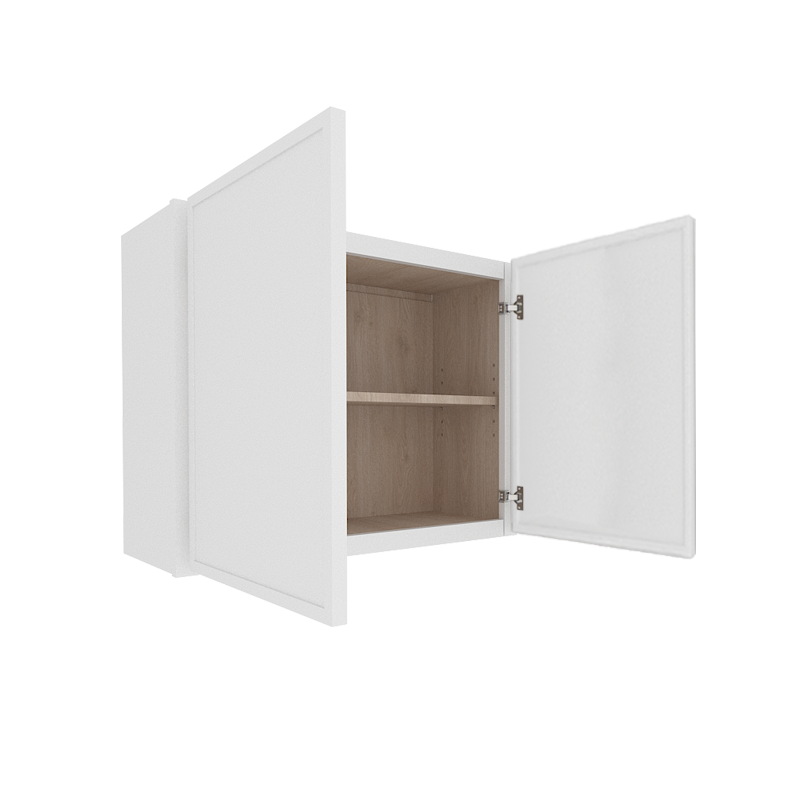 Ethereal White Micro Shaker Vanity Countertop Linen Cabinet