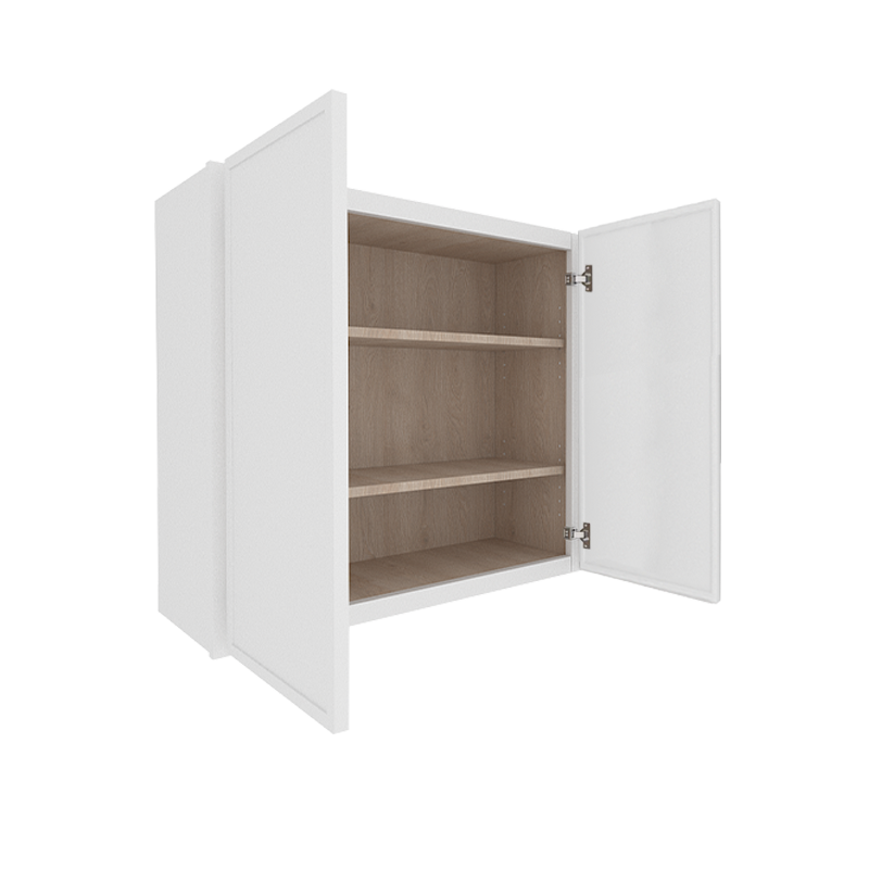 Ethereal White Micro Shaker Vanity Countertop Linen Cabinet