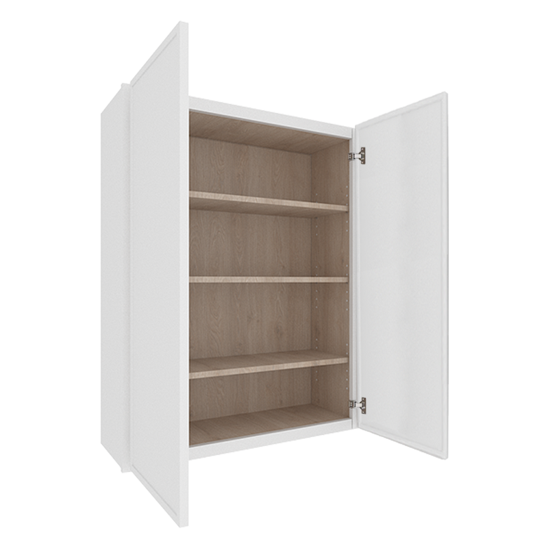 Ethereal White Micro Shaker Vanity Countertop Linen Cabinet