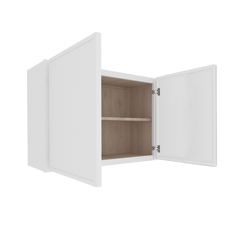 Ethereal White Micro Shaker Vanity Countertop Linen Cabinet