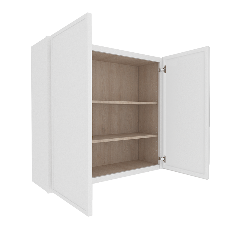 Ethereal White Micro Shaker Vanity Countertop Linen Cabinet