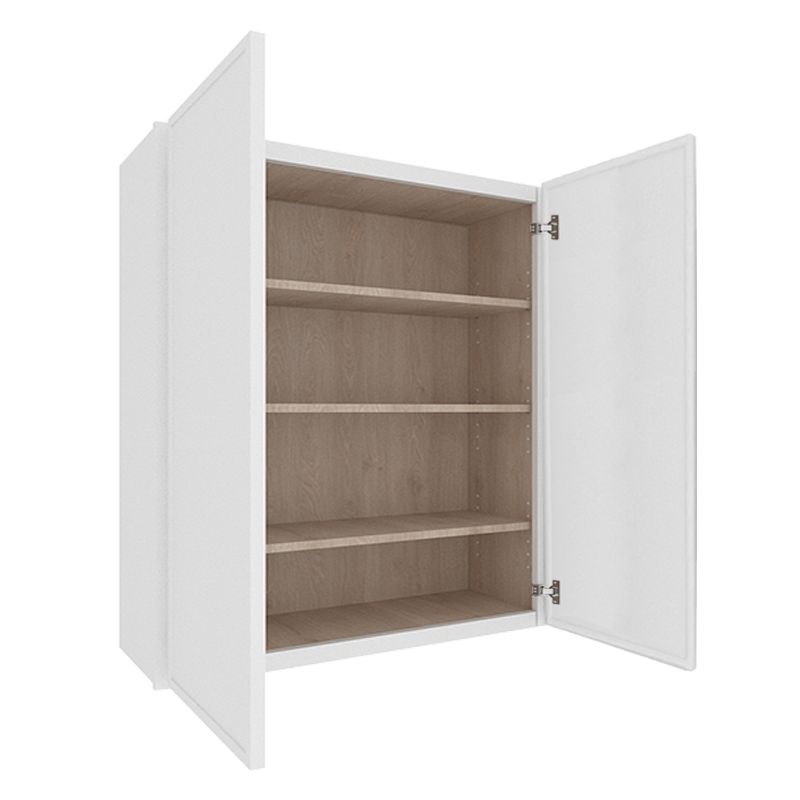 Ethereal White Micro Shaker Vanity Countertop Linen Cabinet