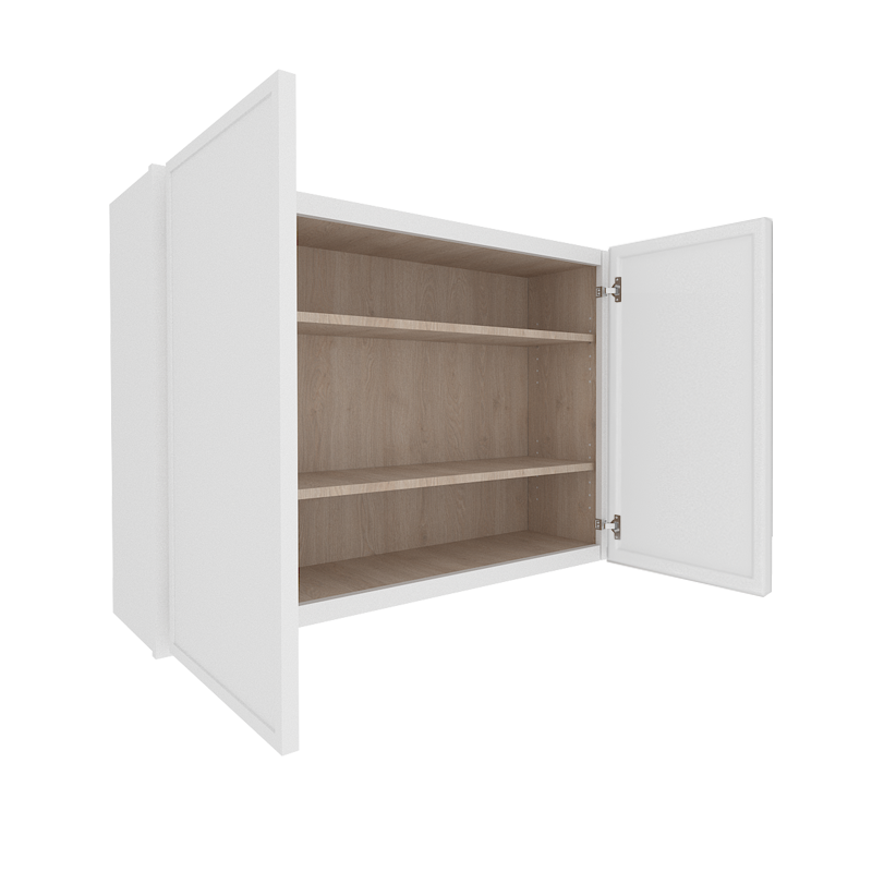 Ethereal White Micro Shaker Vanity Countertop Linen Cabinet