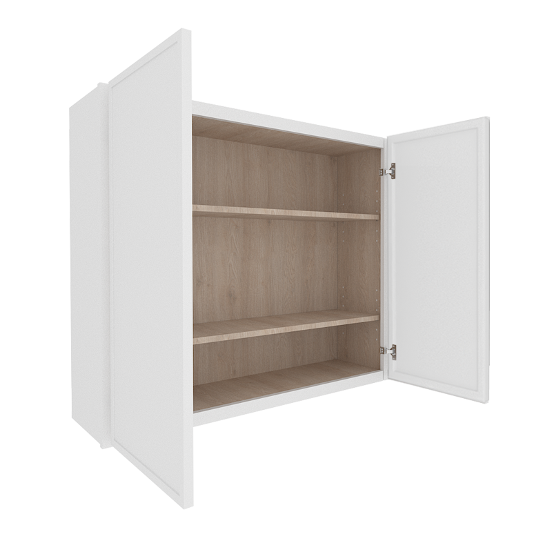 Ethereal White Micro Shaker Vanity Countertop Linen Cabinet