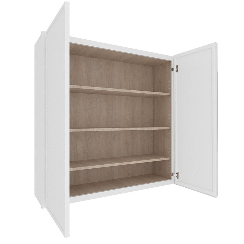 Ethereal White Micro Shaker Vanity Countertop Linen Cabinet