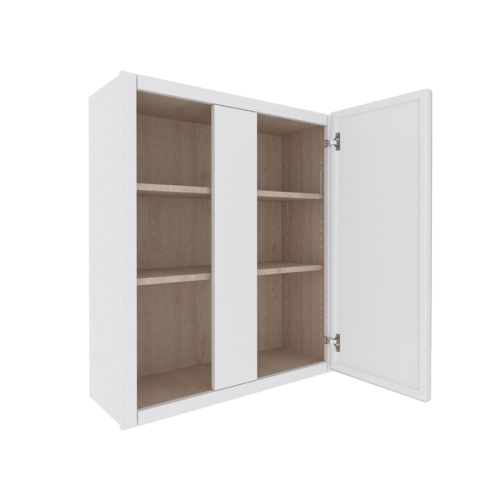 Ethereal White Micro Shaker Vanity Countertop Linen Cabinet