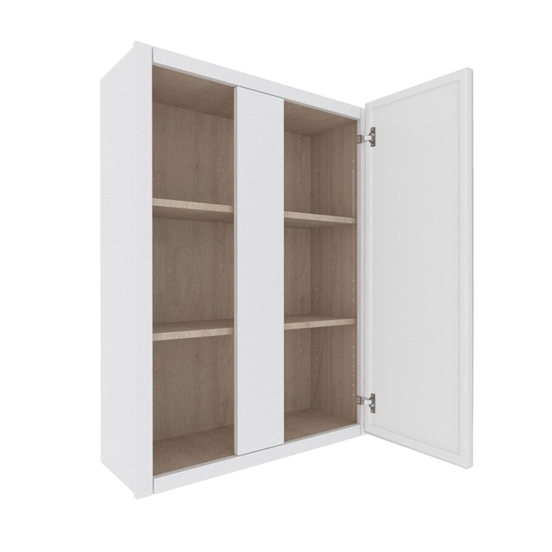 Ethereal White Micro Shaker Vanity Countertop Linen Cabinet