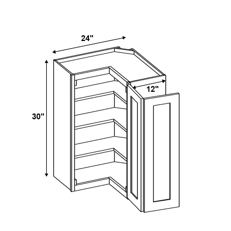 Affordable Ethereal White Micro Shaker Wall Easy Reach Cabinet with 2 Doors