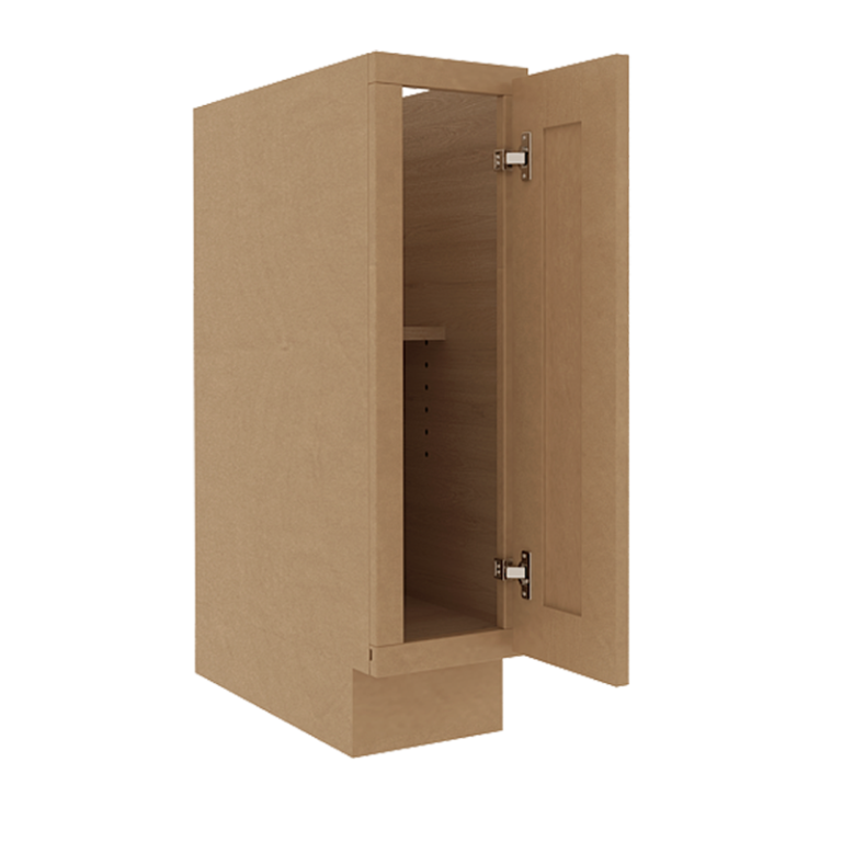 Noble Honey Wheat Shaker Base Cabinet with 1 Full Height Door