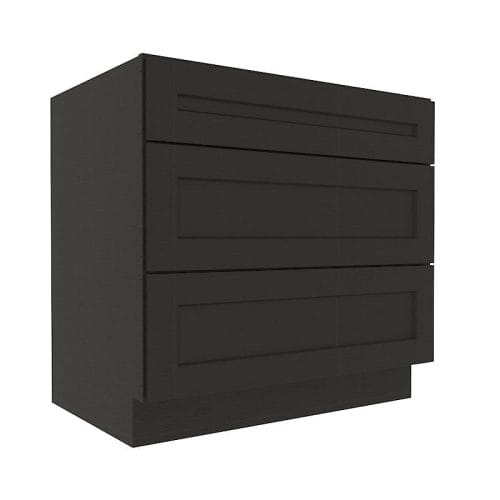 Refined Modern Slate Shaker Base Cabinet with 2 Drawers