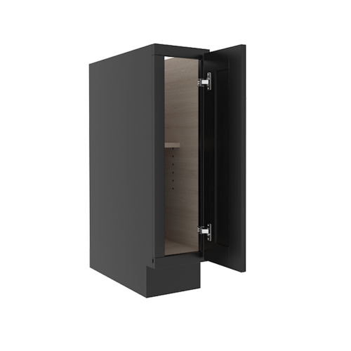Sovereign Onyx Black Shaker Base Cabinet with 1 Full Height Door