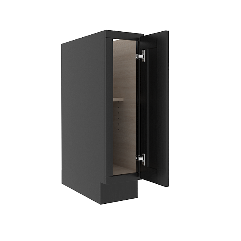 Sovereign Onyx Black Shaker Base Cabinet with 1 Full Height Door