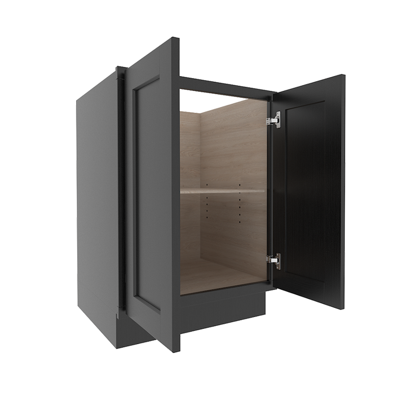 Sovereign Onyx Black Shaker Base Cabinet with 2 Full Height Doors