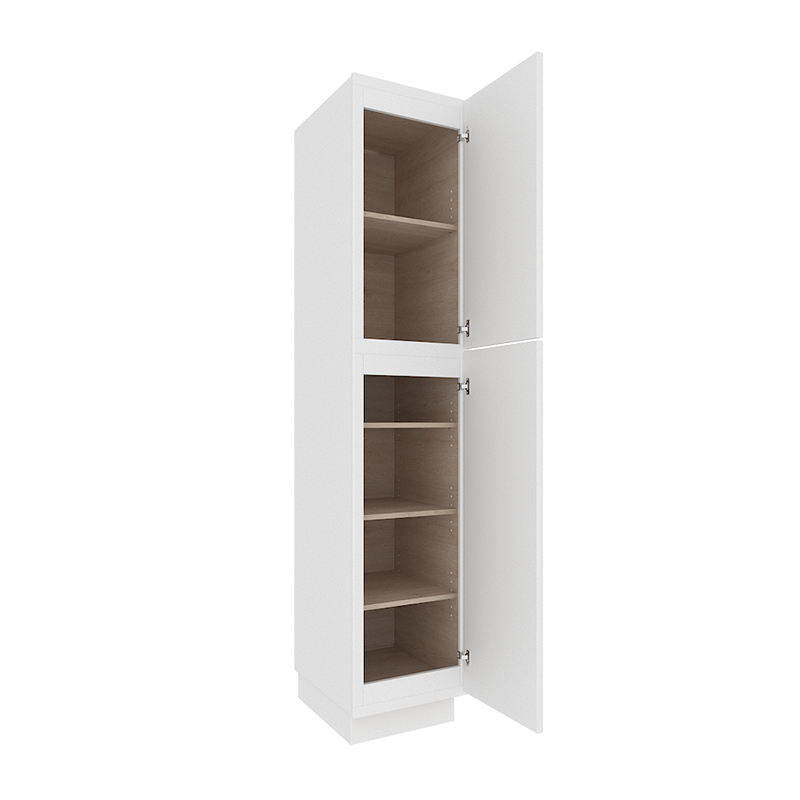 Affordable Ethereal White Micro Shaker Tall Pantry Cabinet with 2 Doors